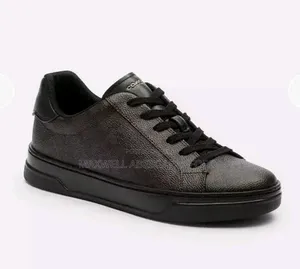 Coach High Line Sneaker in Signature Canvas in Walnut Black