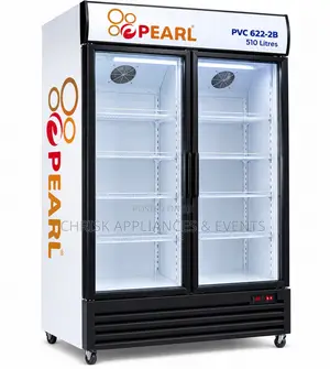 Pearl PVC-622-2b 510l Double-Door Display Fridge