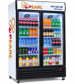 Pearl PVC-622-2b 510l Double-Door Display Fridge
