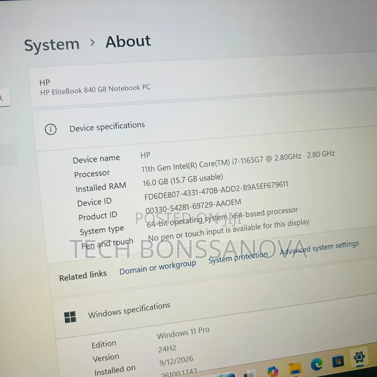 Laptop HP EliteBook 840 G8 16GB Intel Core i7 SSD 256GB