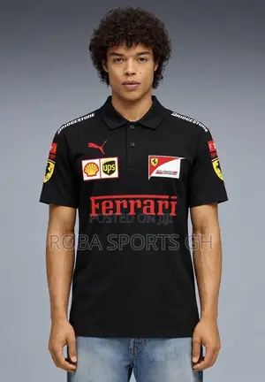2026 Scuderia Ferrari F1 Black Polo