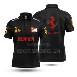 2026 Scuderia Ferrari F1 Black Polo