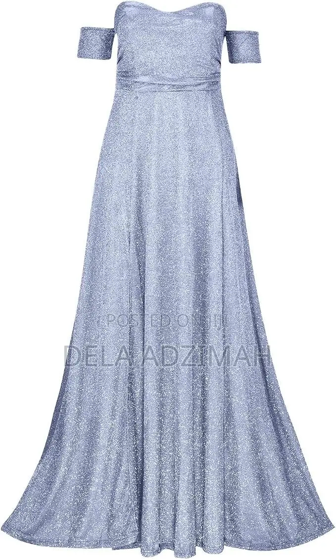 Women's Sexy Sequin Prom Dress Sleeveless High Slit Flared Hem Dress