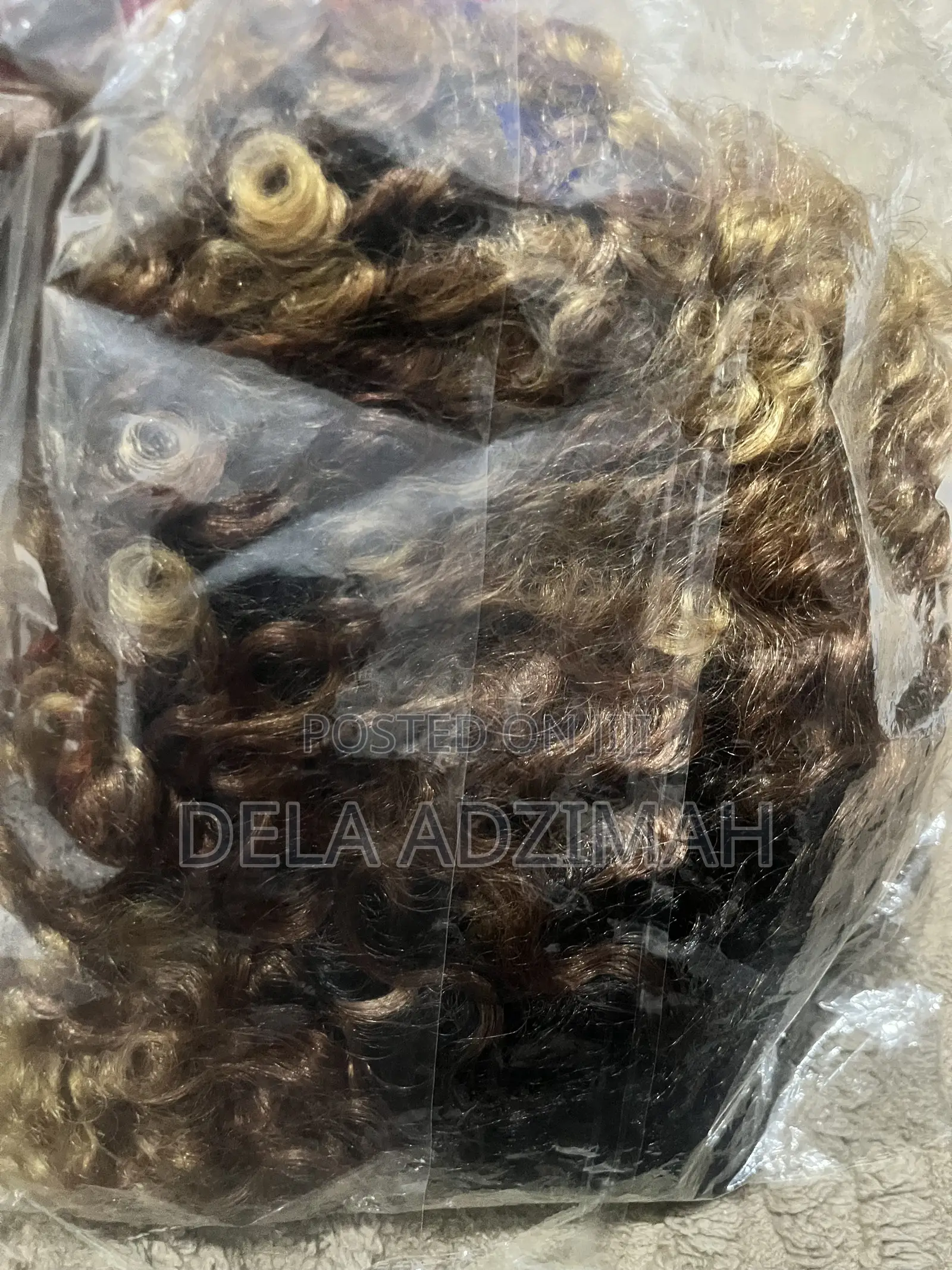 Human Hair Curls Wig Cap