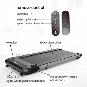Electric Gym Treadmill Fitness Exercise - Black