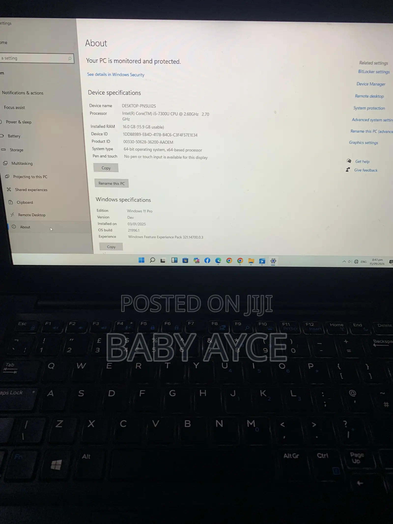 Laptop Dell Latitude 7280 16GB Intel Core i5 SSD 250GB