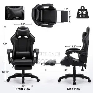Brand New Black Ergonomic Massage Gaming Chair