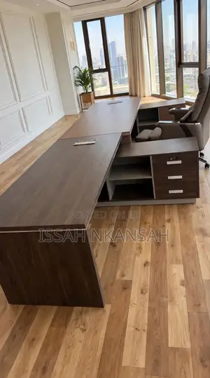 L Shape Executive Desk + CEO Executive Chair