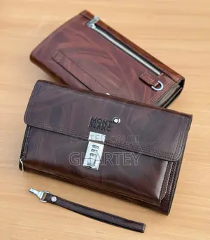 Luxury Montblanc Men’s Leather Clutch Wallet
