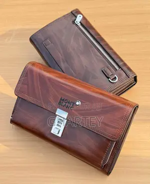 Luxury Montblanc Men’s Leather Clutch Wallet