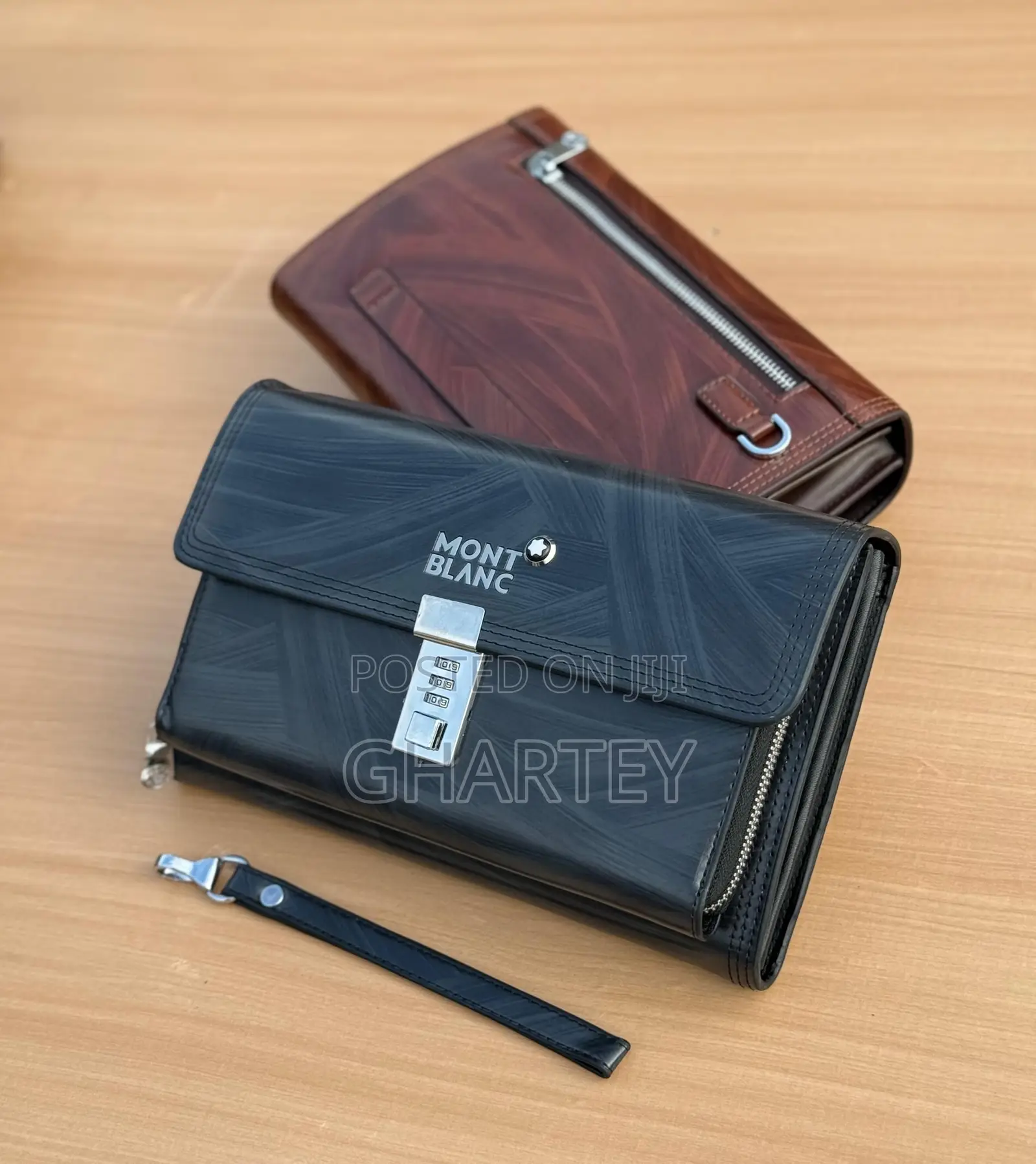 Luxury Montblanc Men’s Leather Clutch Wallet