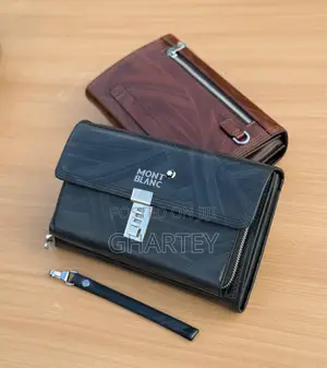 Luxury Montblanc Men’s Leather Clutch Wallet