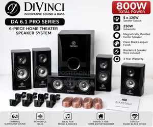 DIVINCI DA 6.1 Pro Series 800W 6-Piece Home Theater System