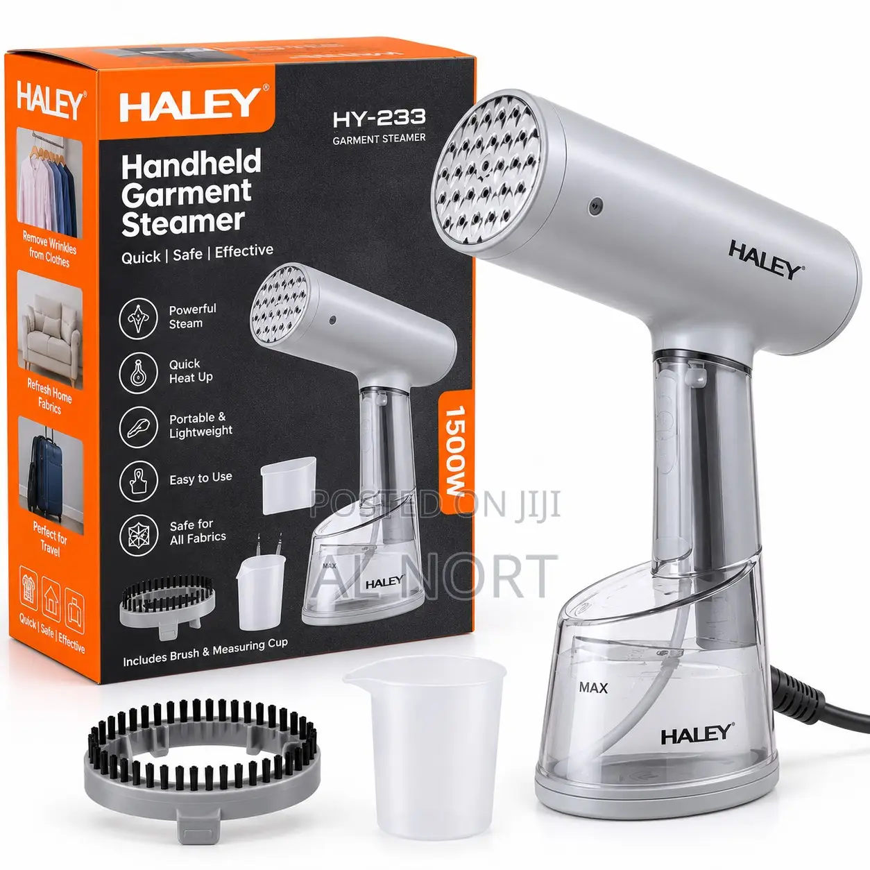 Handheld Garment Steamer – Portable Clothes Steamer With Fabric Brush