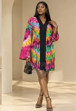 Women’s Short Gown Stylish Print Dress | OHEJA
