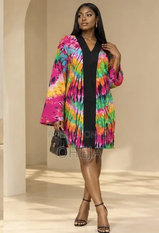 Women’s Short Gown Stylish Print Dress | OHEJA