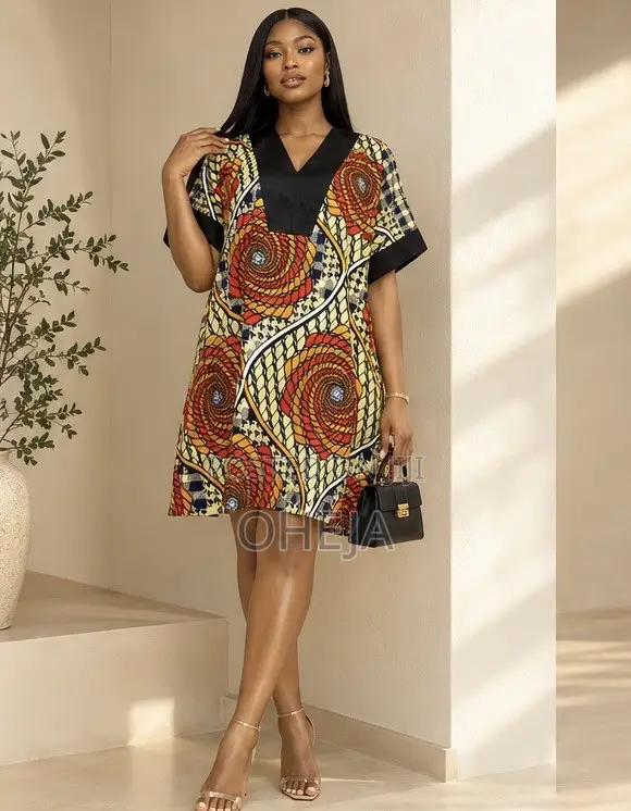 Women’s Short Gown Stylish Print Dress | OHEJA