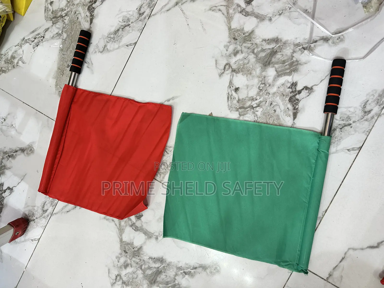 Red and Green Signal Flags