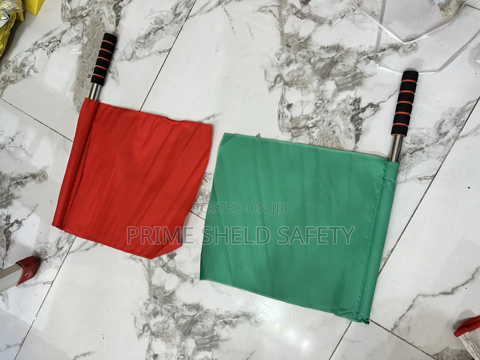Red and Green Signal Flags