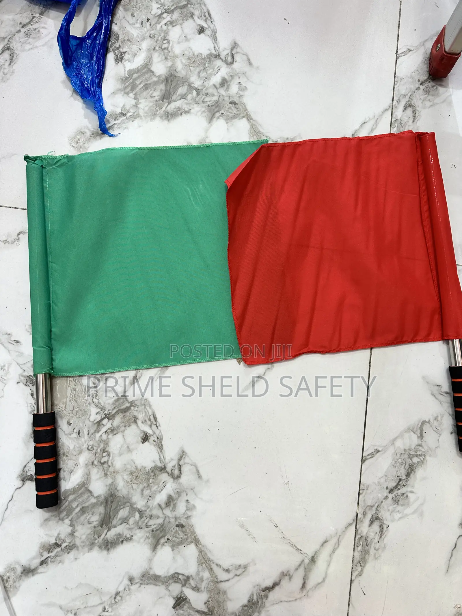 Red and Green Signal Flags
