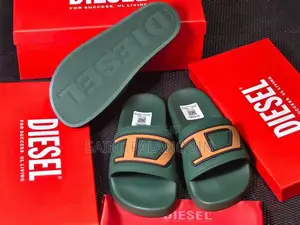 Olive Green Diesel Slide Sandals
