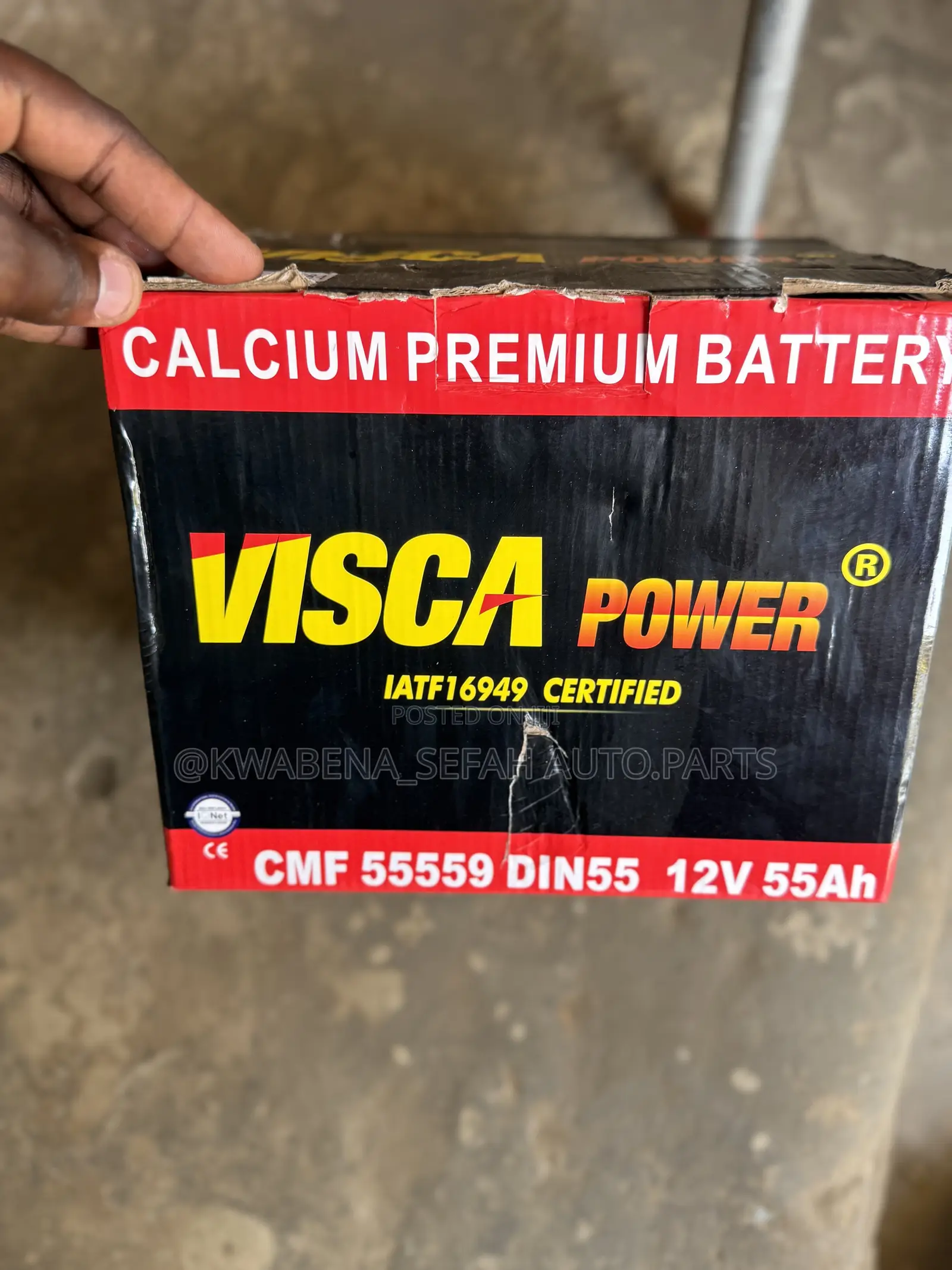 Original Visca 13 Plate Battery 12v 55amh Available for All Cars