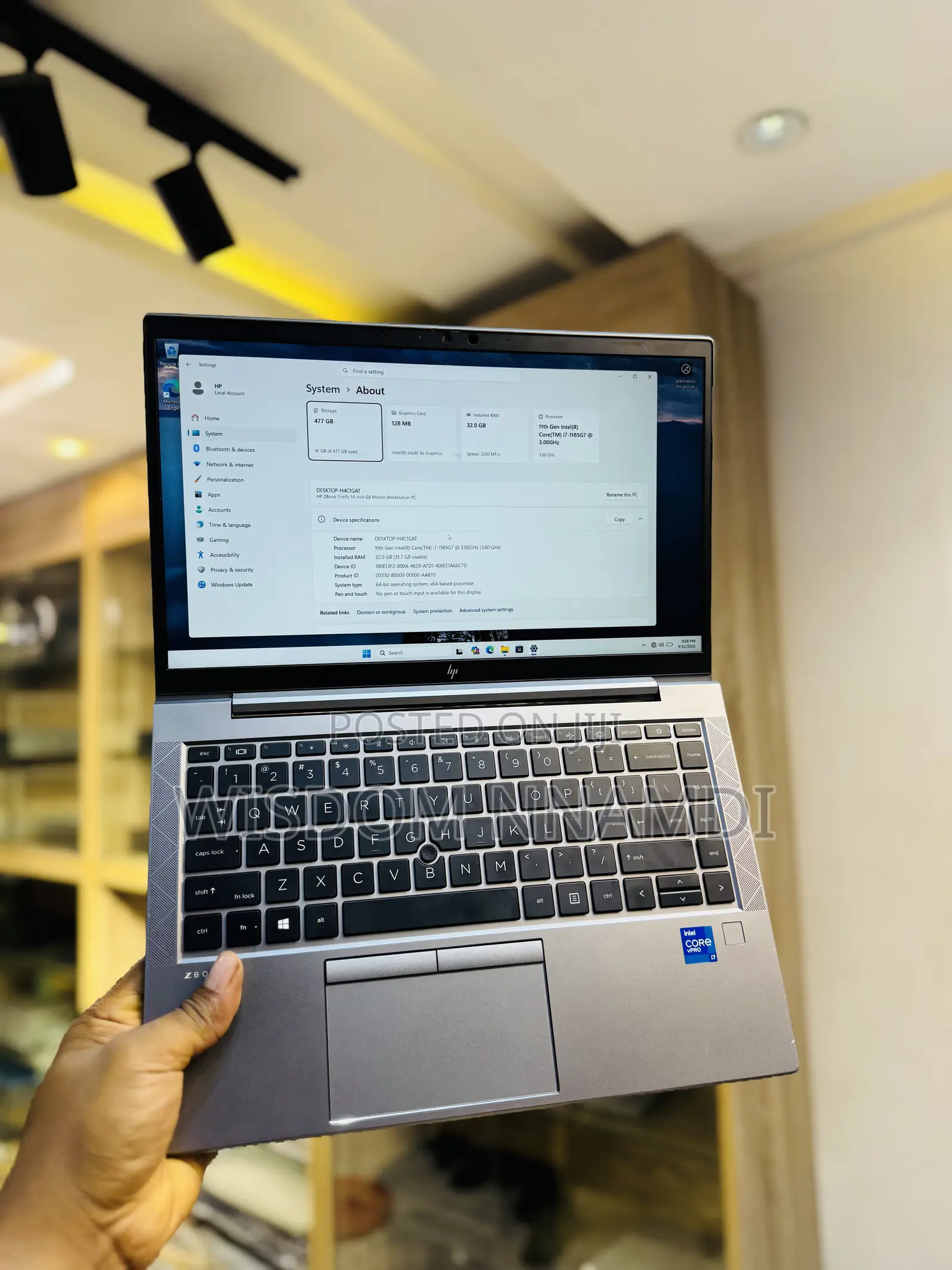 Laptop HP ZBook Firefly G8 32GB Intel Core i7 SSD 512GB