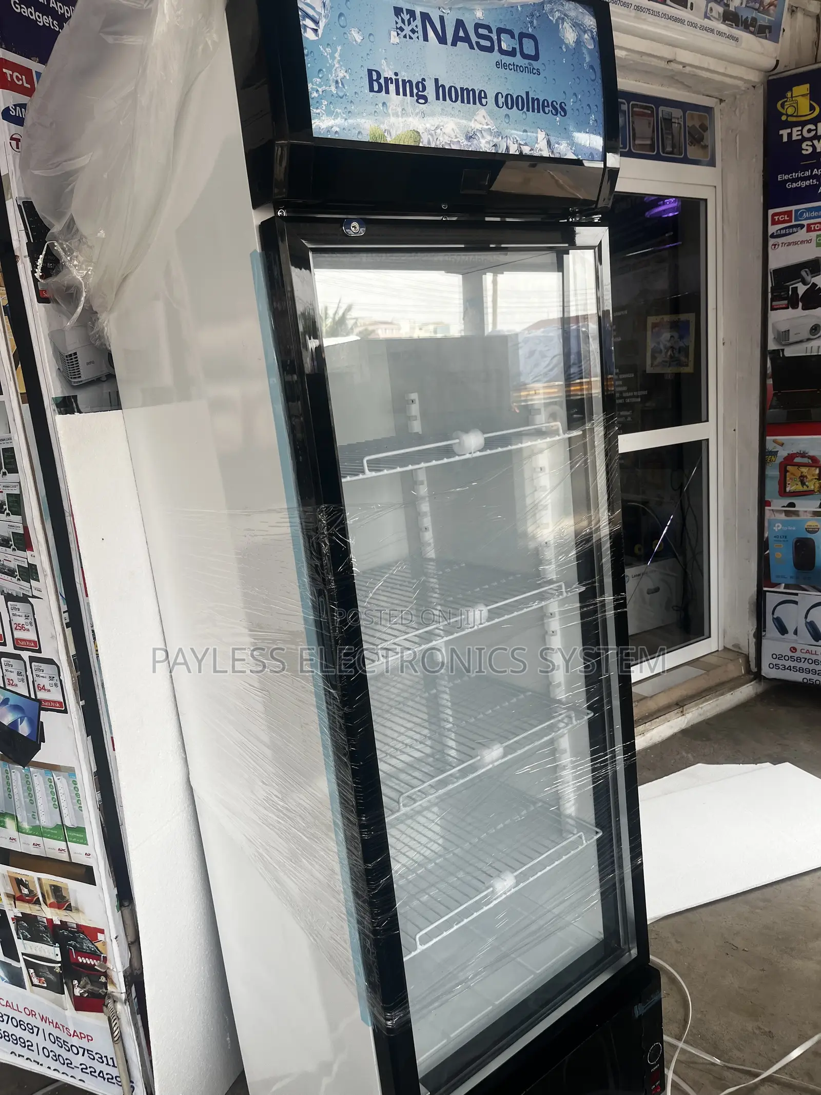 Nasco 298 LTRS Display Fridge-Nas-Fl360-1dr
