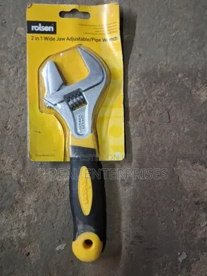 Rolson 2-in-1 Wide Jaw Adjustable / Pipe Wrench 8in