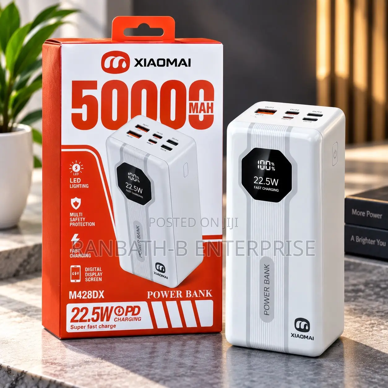 XIAOMAI 50000mAh 22.5W Power Bank – Built for Heavy Use