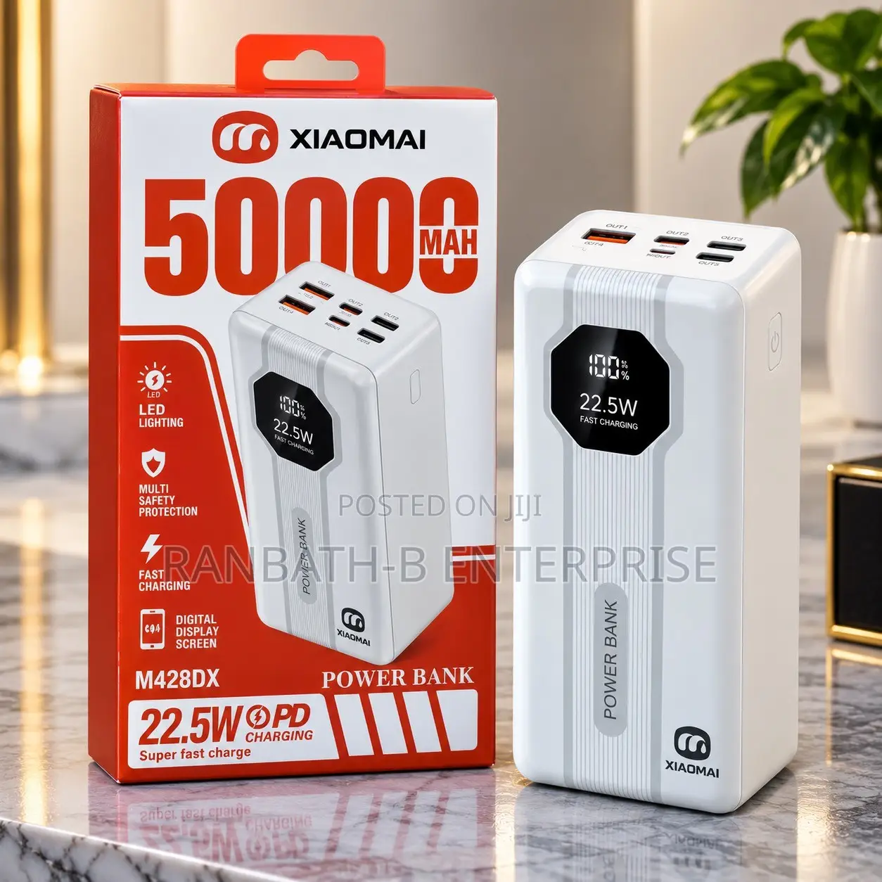 XIAOMAI 50000mAh 22.5W Power Bank – Smart, Powerful Convenient