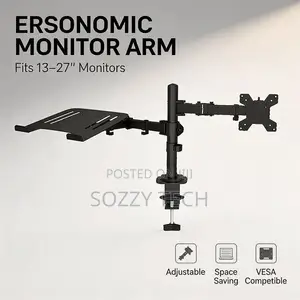 HUANUO Adjustable Monitor Stand, Single Arm Desk Mount for 32 Inch