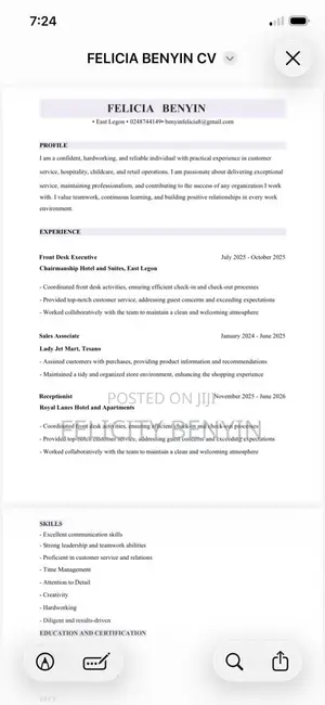 Hotel Administrator and Receptionist