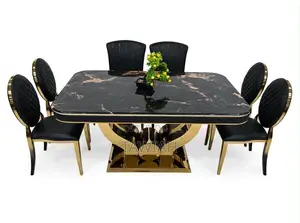 Black Dining Table With 6 Chairs