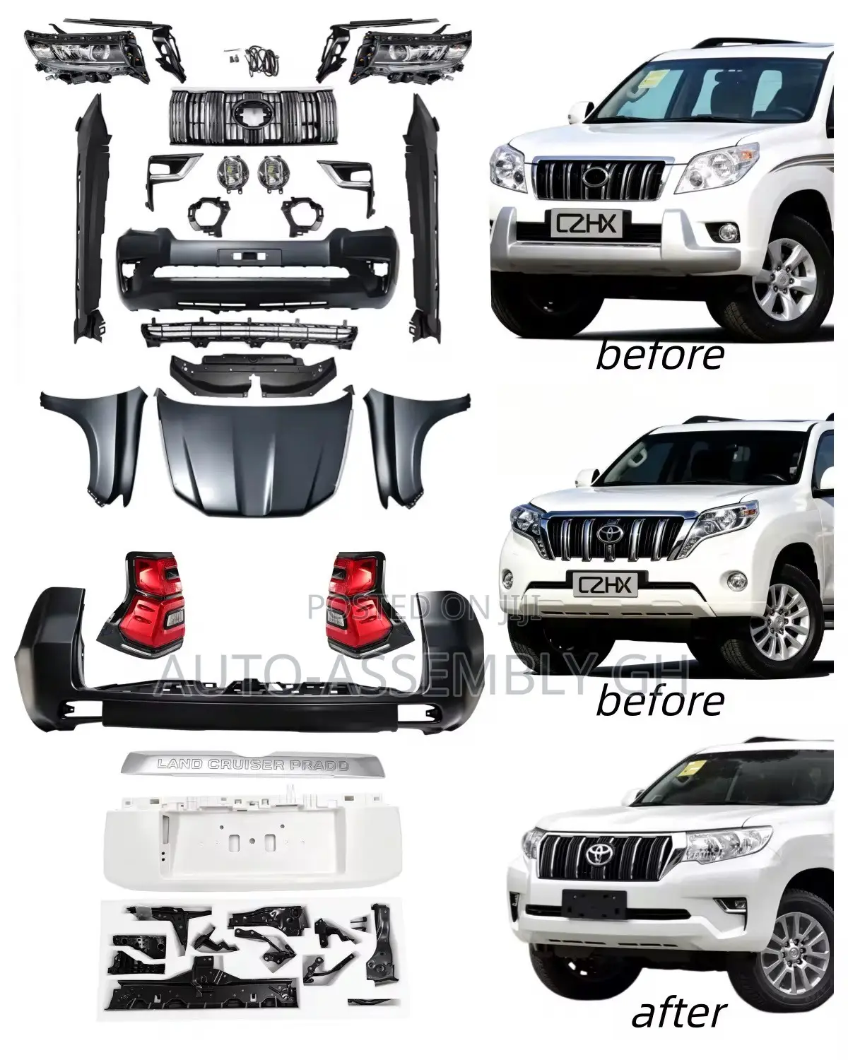Land Cruiser Prado 2010-2016 Upgraded to 2023 Body Kit