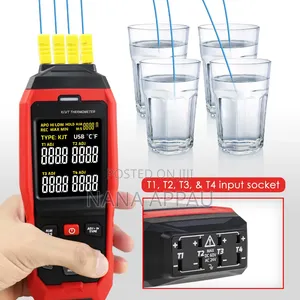 4-Channel Thermocouple Thermometer Data Logger.