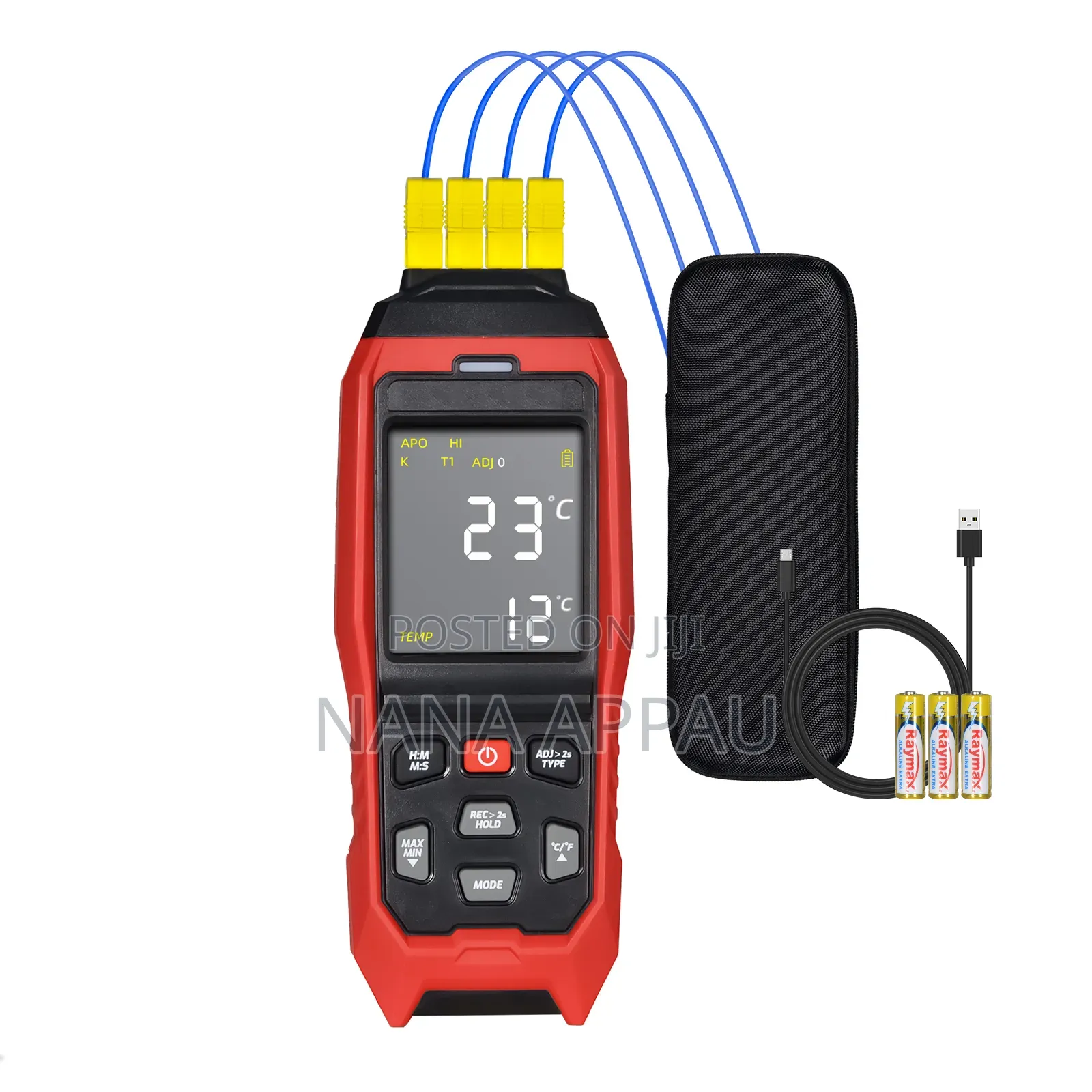 4-Channel Thermocouple Thermometer Data Logger.