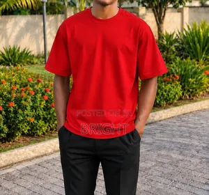 Plain Red T-Shirt. 600-1000gms Cotton
