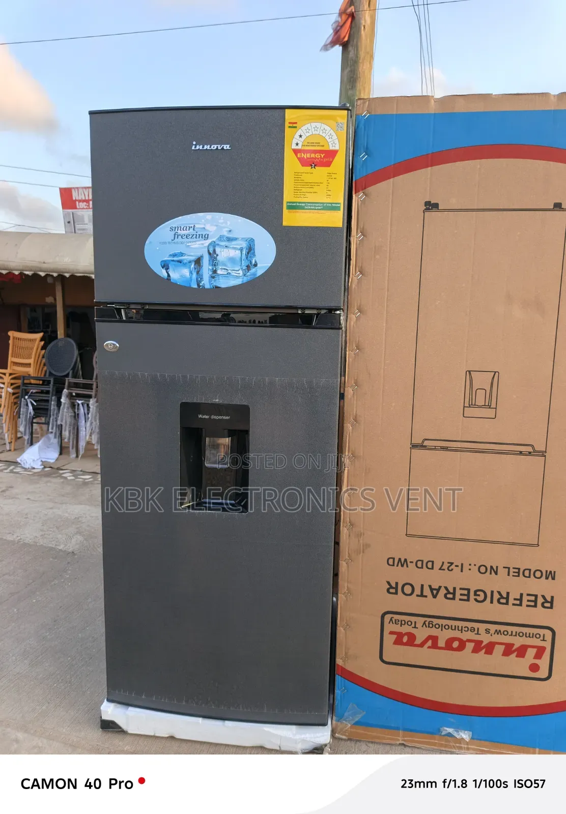 Innova 210Liter Double Door With Water Dispenser
