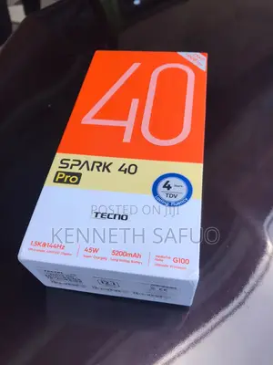 New Tecno Spark 40 Pro 256 GB Black