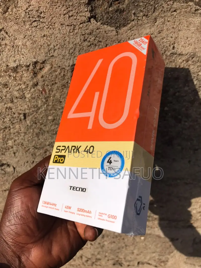 New Tecno Spark 40 Pro 256 GB Black