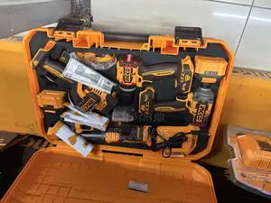 5 PCs Cordless Combo Tools Kit With 47PC Accessories Set - COSLI250692