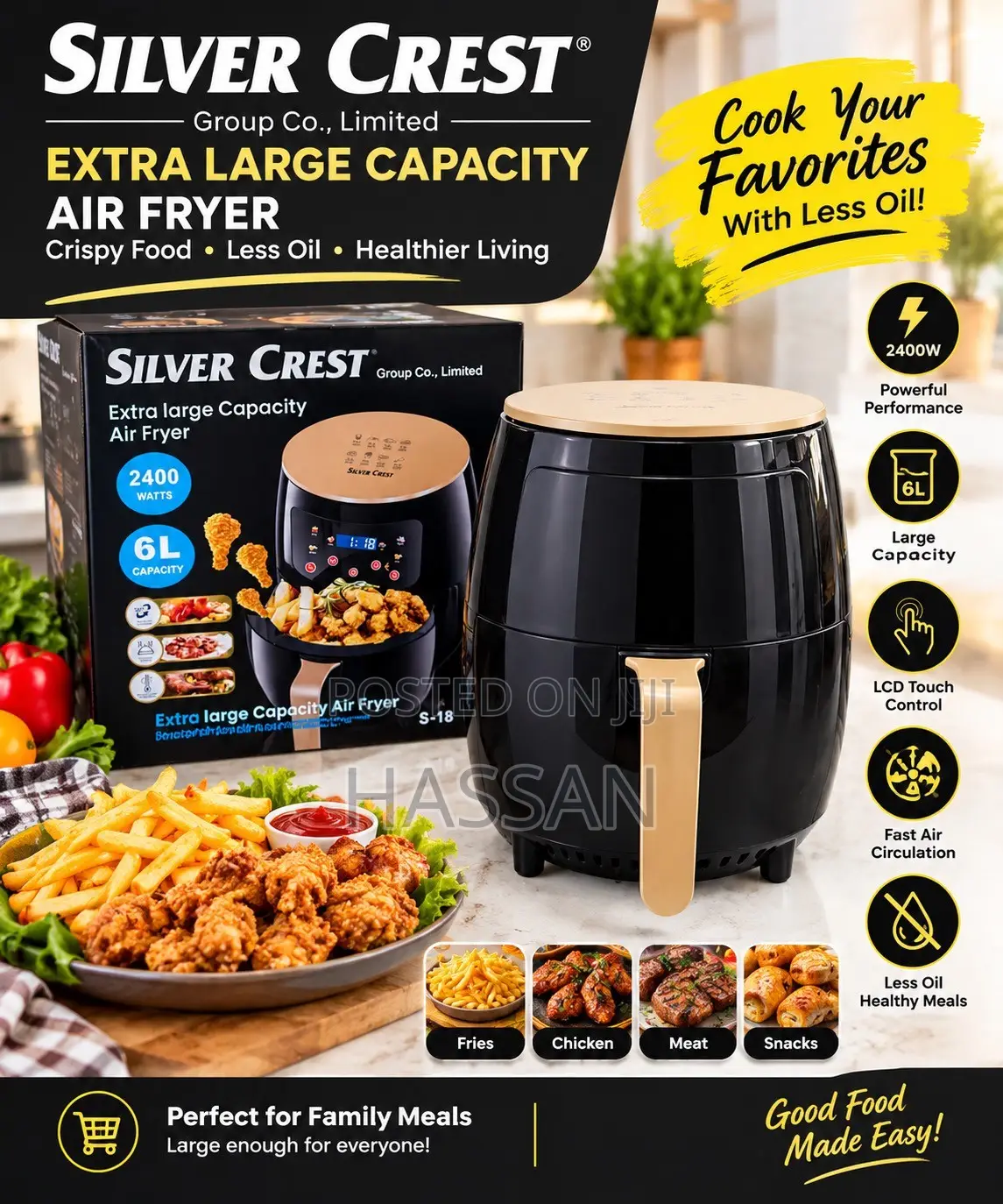 Silver Crest 6L Digital Air Fryer
