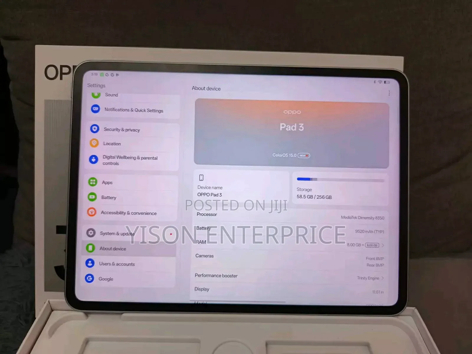 New Tablet 256 GB Gray