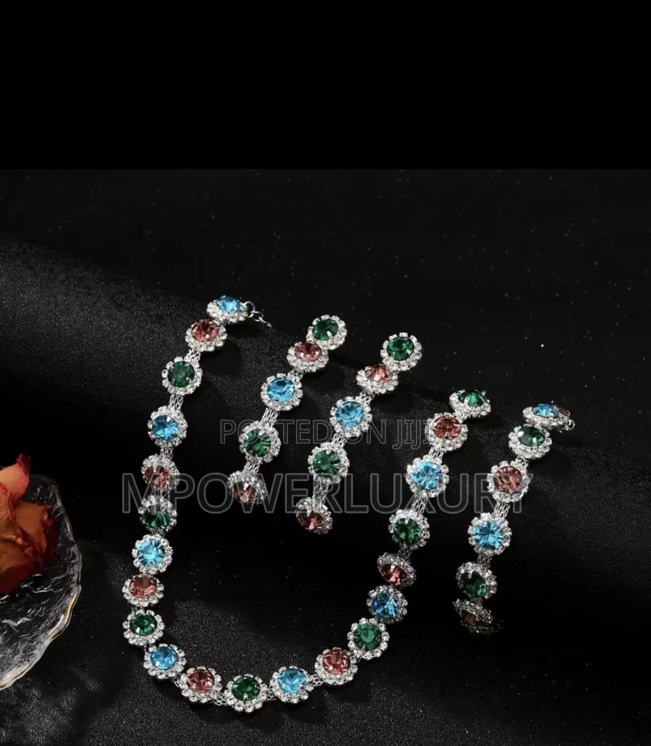 Luxury 4-Piece Crystal Jewelry Set