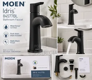 Moen Idris 84577BL Matte Black Bathroom Faucet – Brand New
