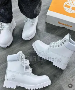 Original Timberland All White Waterproof Boots