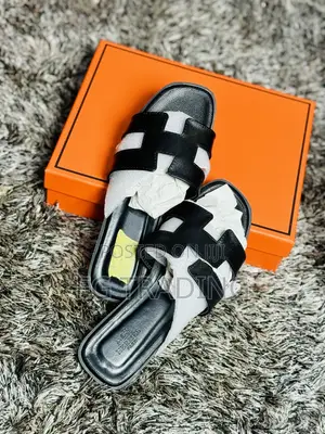 Hermes Slippers _ Ladies Black Slippers