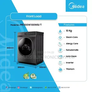 Midea Front Load 10kg Washing Machine-Mf200w100wb/T