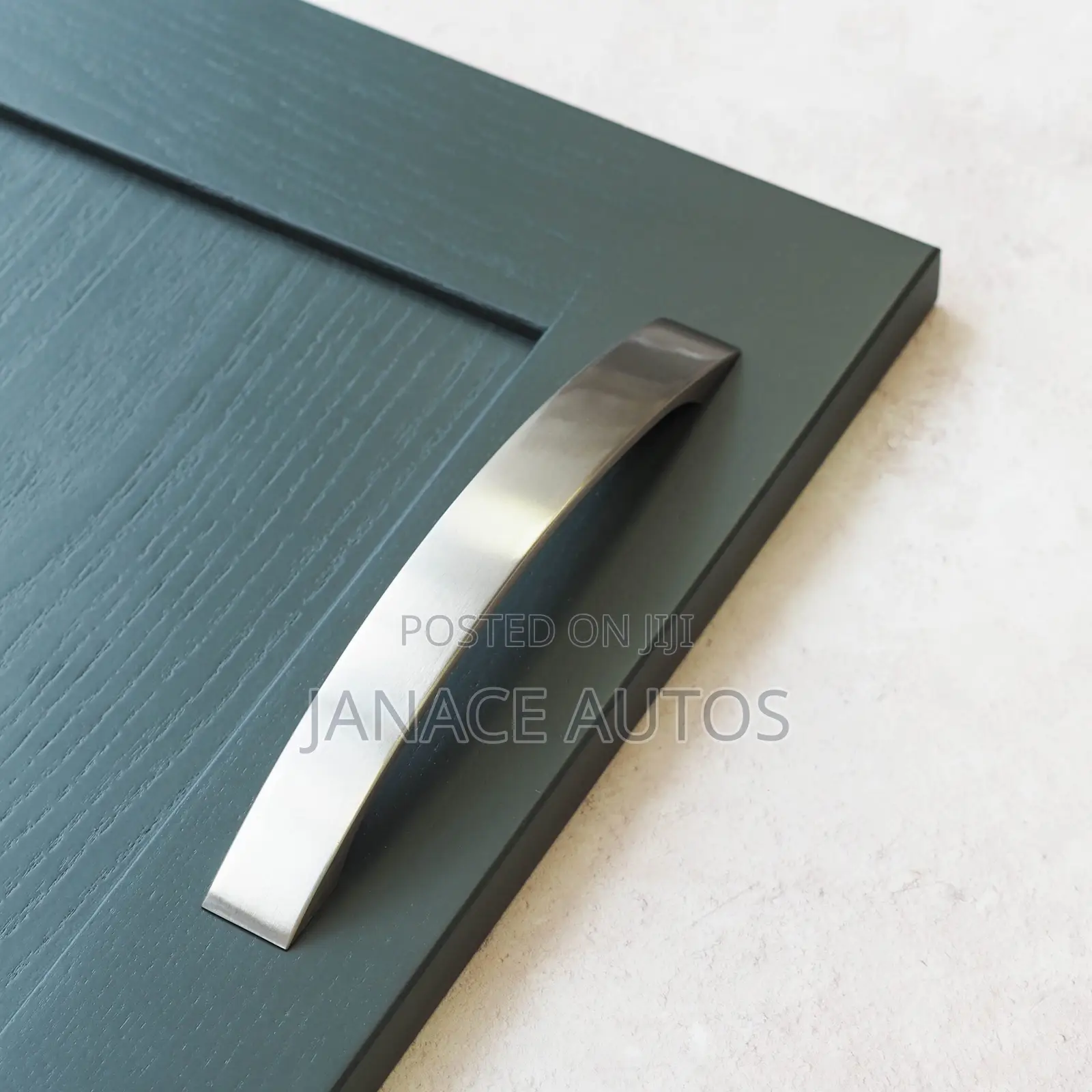 2x Brushed Nickel Cabinet Strap Curved Handle 160mm